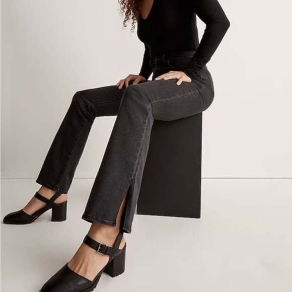Madewell Denim - MADEWELL Denim Roadtripper Skinny Flare Black Jeans High Rise Size 23